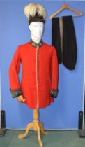 Victorian Lord Lieutenants full dress uniform comprising of silk lined scarlet jacket with