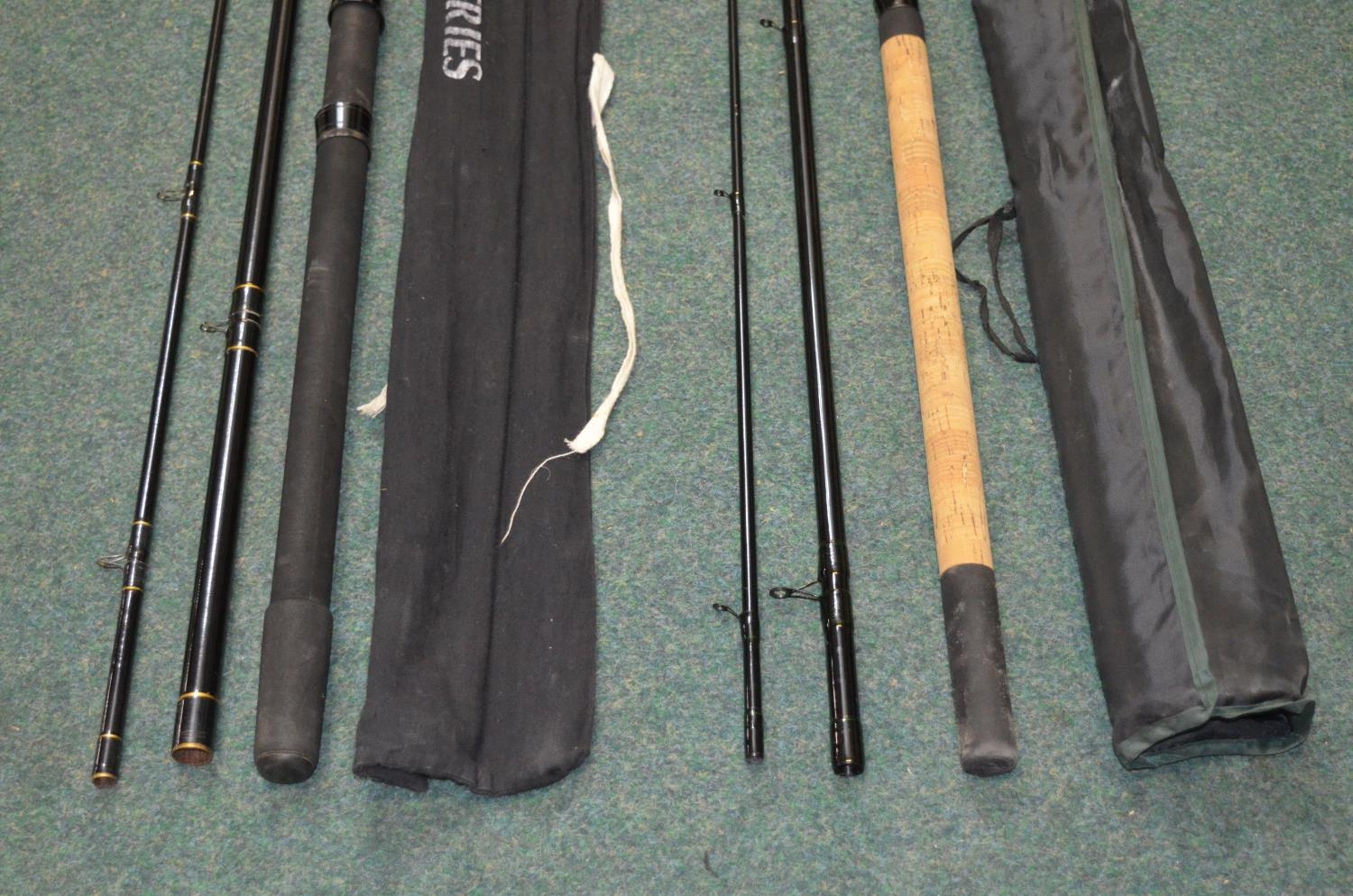 Two modern glass fibre coarse fishing rods - Leeda Carp Match 12ft Waggler 3.6m three piece with - Image 3 of 7