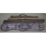 A large Drennan "Team England" Match pro fishing bag and 4 hard shell rod cases (empty) (5)