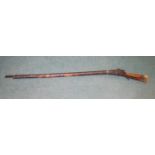 Antique matchlock black powder early C19th 45" barrel musket, possibly manufactured in Middle East/