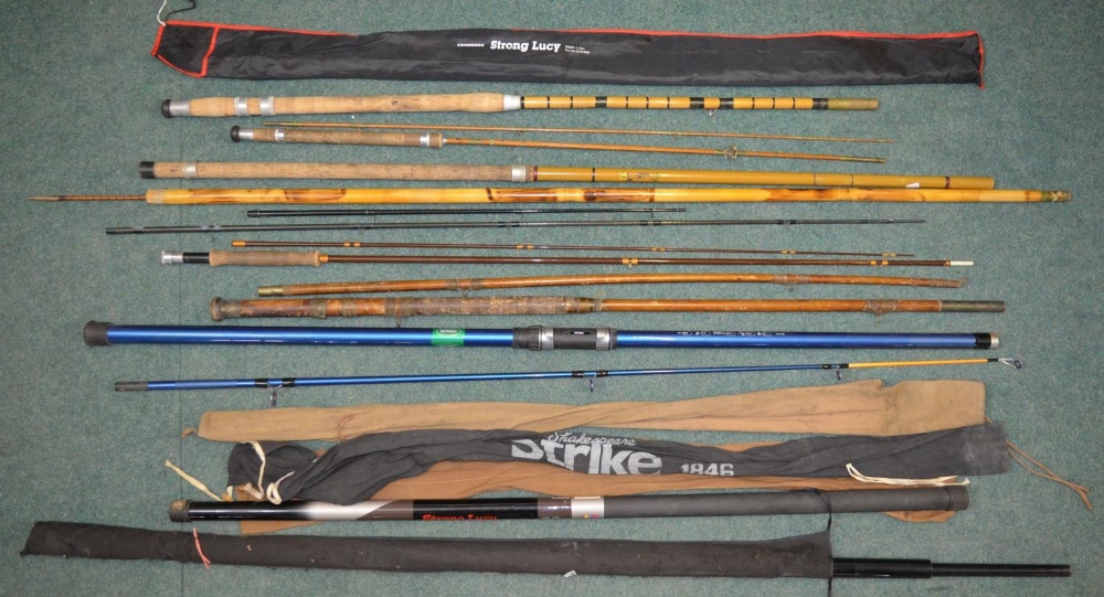 Collection of damaged/incomplete rods and Roach Pole. (For spares/repairs only, A/F) - Image 2 of 2