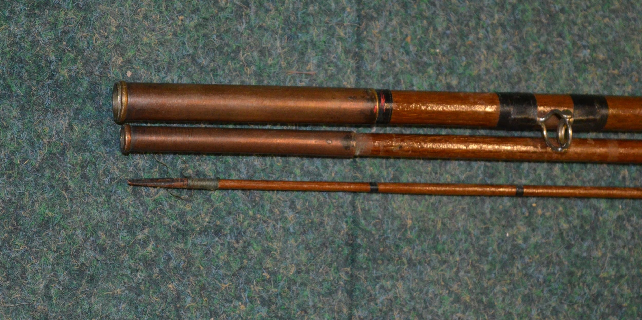 Three vintage rods, two split canes and an early Hardy carbon fibre light two handled general - Image 7 of 14