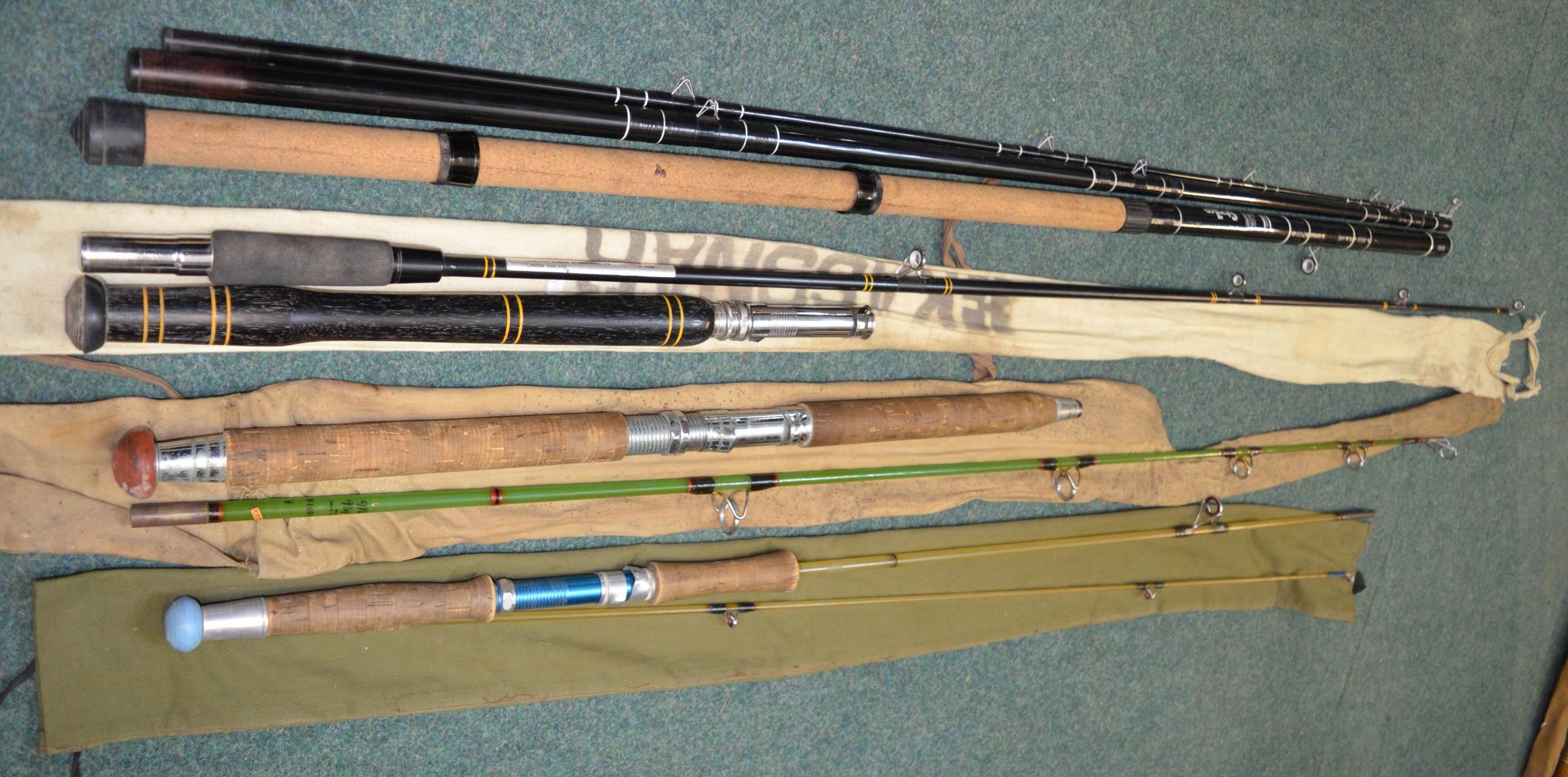 3 short 2 piece boat fishing rods including a Milbro Neptune 6ft. 2 piece boat rod, and a larger 3 - Image 3 of 6