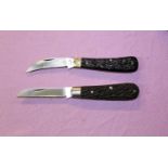 A pair of Lambfoot pocket knives, made in Sheffield with 2 piece moulded handles. Blade length