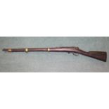 Bolt action service rifle, Fusil Gras MLE 1874 French issue black powder 7.5mm rifle dated 1874 -