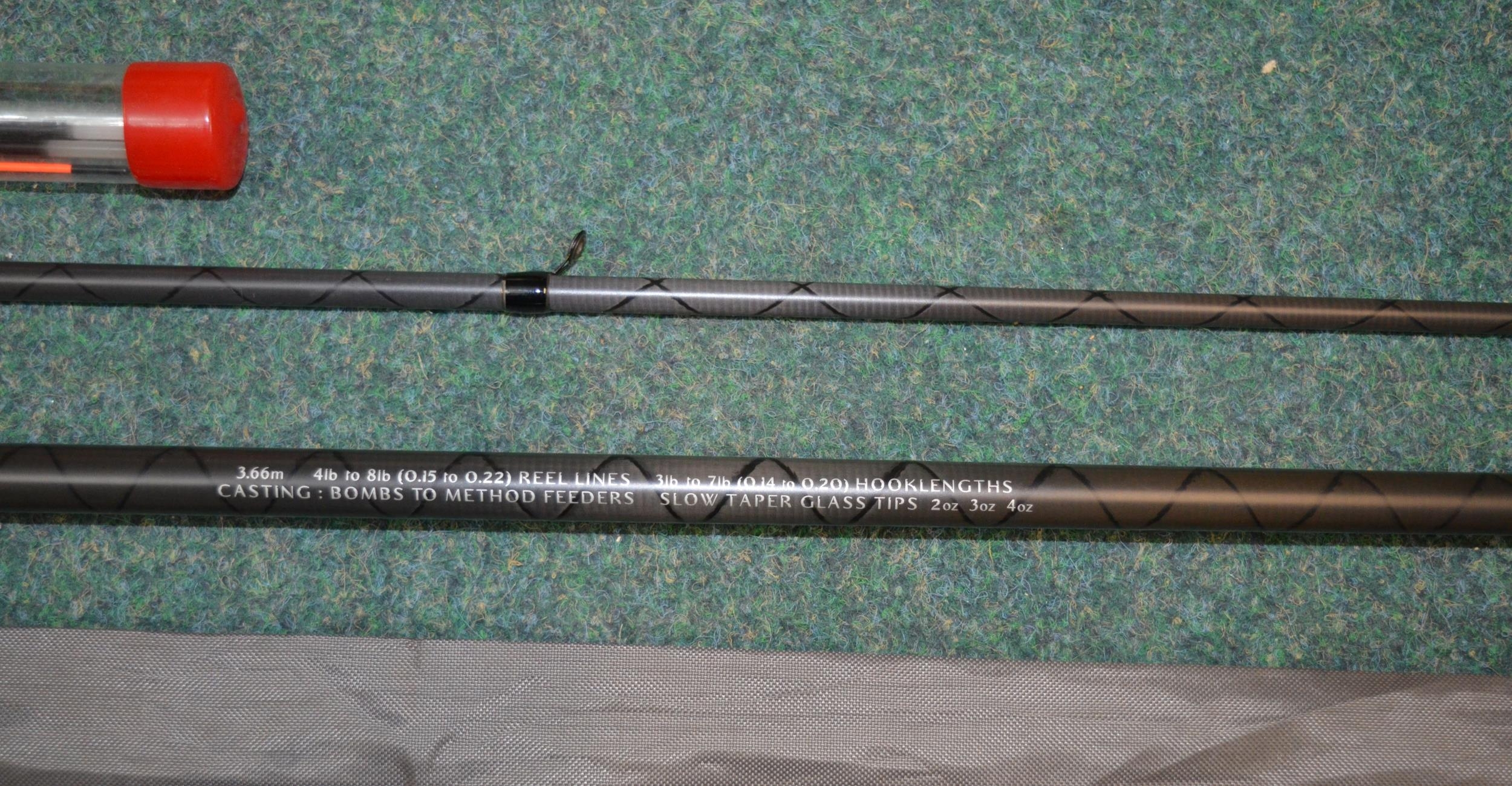 Lightly used Drennan series 7, 12ft carp feeder fishing rod with 3 quiver tips - Image 3 of 8