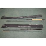 Two modern glass fibre coarse fishing rods - Leeda Carp Match 12ft Waggler 3.6m three piece with