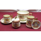 Selection of Paragon Geo. VI coronation souvenir ware including cup and saucer, sugar bowl, mug with