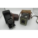 Kodak six 20 junior camera, Brownie six 20 model C camera (2)