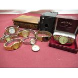Rotary Quartz wristwatch with date in original box, two Seconda Quartz wristwatches, Bewler 17 jewel