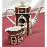 Royal Crown Derby Imari 1128 pattern coffee pot, H23cm, Royal Crown Derby mark, pattern number and