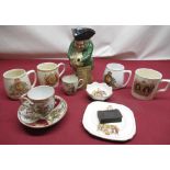 King Geo. VI commemorative coronation ceramics, including mugs (one with incorrect monarch's