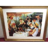 After Pierre-Auguste Renoir (French, 1841-1919); Luncheon of the Boating Party, colour print,