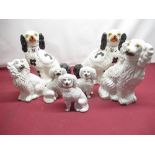 A pair of Arthur Wood, 19th century style Staffordshire dogs with printed mark to the base and