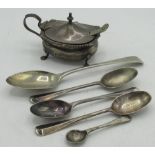 Geo.III hallmarked sterling silver dessert spoon initialed PL, by William Eley, William Fearn &