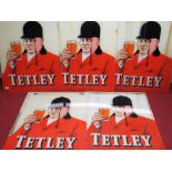 Five C20th 'Tetley' Perspex pub signs average measurements 41.5cm x 50.5cm