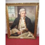 C.E. Smart (C20th); 'Captain James Cook', half length portrait, acrylics on board, signed and
