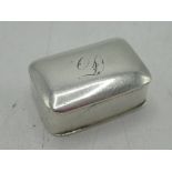 Early C19th hallmarked sterling silver rectangular vinaigrette (lacking grill), Birmingham (date