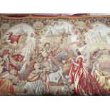 Late C20th Medieval style wall hanging tapestry after Mark Waymel 'Romance at Camelot', designed