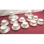 Gladstone and Royal Stafford pink part tea sets (qty)