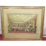 After Joseph Nash (1809-1878); 'The Rubens Room', coloured lithograph, 32cm x 46cm