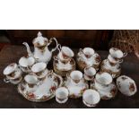 Collection of Royal Albert Old Country Roses pattern teaware incl; 2 large cups, 7 med. cups, 5