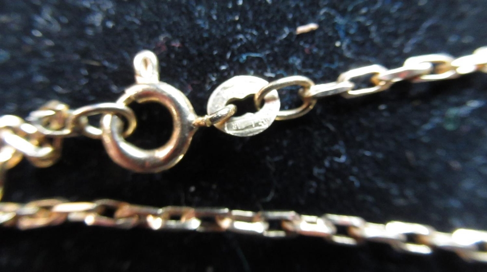 9ct yellow gold link chain necklace with spring ring clasp, stamped 375, L56cm, 4.2g - Image 2 of 2