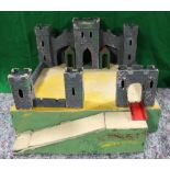 Tri-ang Fort in original box, one section of wall missing, play worn condition