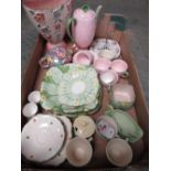 1930 Falcon Ware tea service, Grimwade Royal Winton "Julia" tea pot, Arthur Wood lustre ware vase