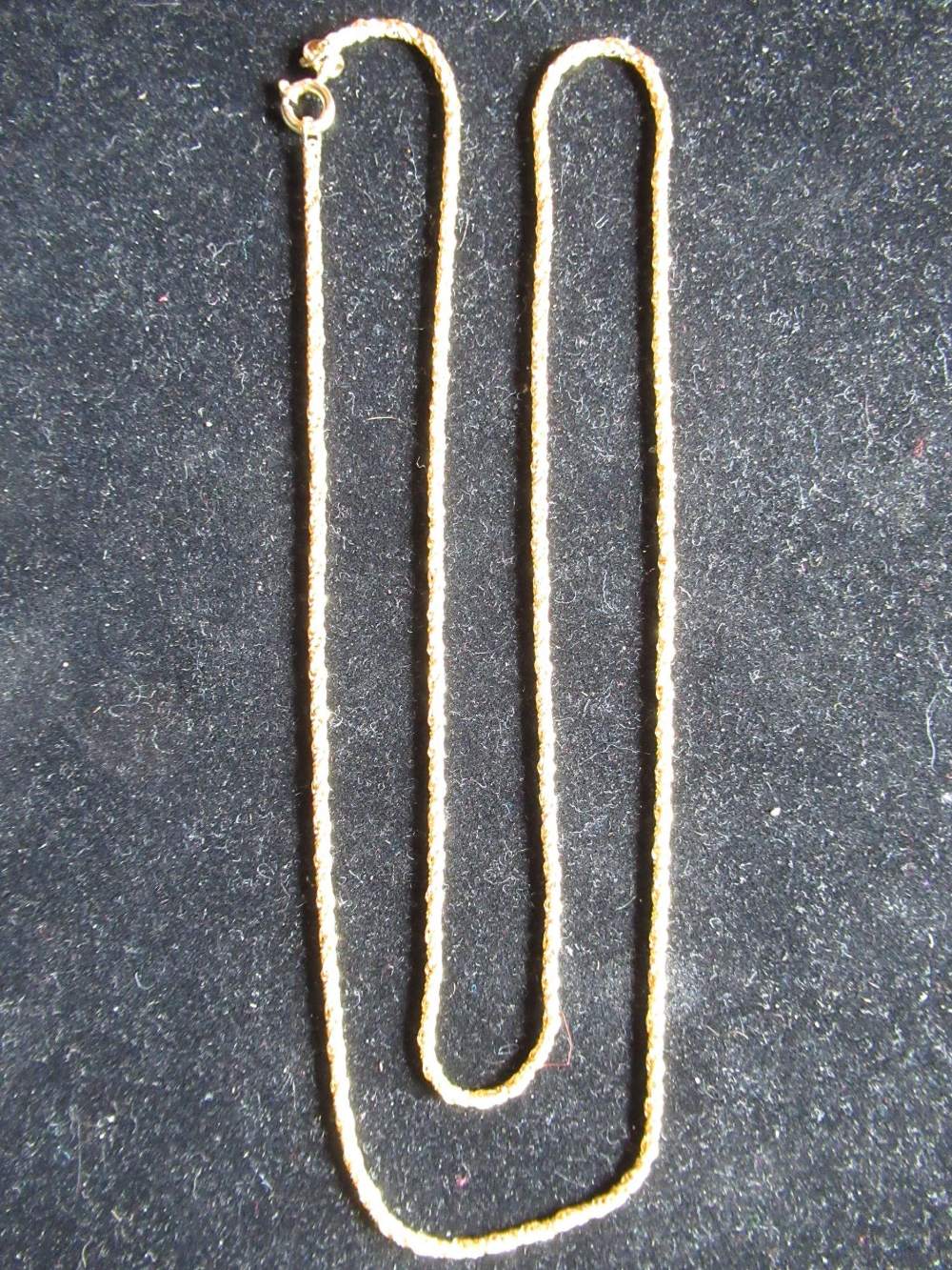 9ct yellow gold rope chain necklace with spring ring clasp stamped 375, L60cm, 7.4g - Image 2 of 4