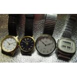 1970's Avia LCD alarm, stainless steel case on matching bracelet and screw off case back, three