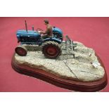 Large Border Fine Arts group "Riding Up" No A2141 on shaped wooden base with Ray Ayers signature