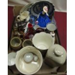 Collection of various glass and ceramics including Royal Doulton figure of Mary (HN3375 only