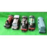 Collection of five engines including Hornby, FR No.33, Hornby Great Western 101, Hornby LMS No.7432,
