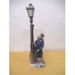 Lladro figure "Lamp Lighter", blue potters mark to base no.5205, H47.5cm