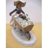 Lladro figure "Barrow of Fun", blue potters mark to base no.5460, H21cm