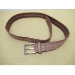 Mulberry tan distressed leather belt, no 3594 overall L107cm (34 inch)