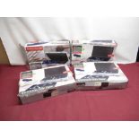 4 boxed aluminium coin cases