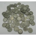 Collection of pre 1947 half crowns Geo. V and Geo. VI coins, approx 80, 7.5toz
