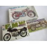 Owain Wyn Evans Collection - Three motorbike model kits: Airfix 1/16 BMW R69, 04480-4, Series 4,