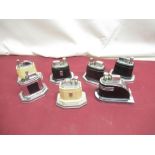 7 Ronson Touch Tip table lighters, one engraved "Neilston Film Society to C.H.Lochrie E50 25th May