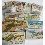 Owain Wyn Evans Collection - Six boxed vintage Airfix Redstripe 1/72 model kits and 5 original