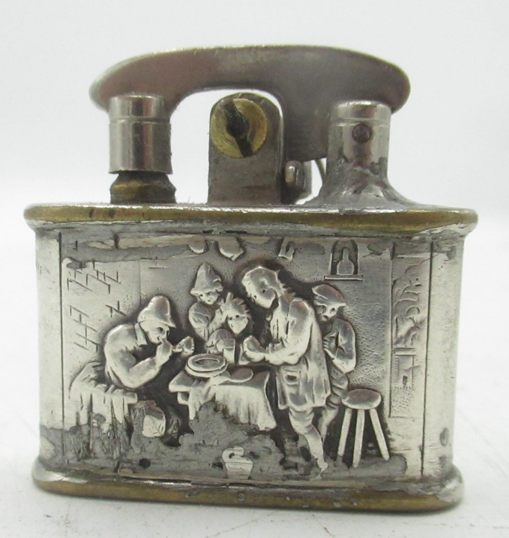 Colibri Original silver 850 banded lighter of a Dutch kitchen scene - Image 3 of 5