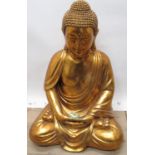 Large gilt composition model of a seated Buddha, H70cm