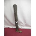 Anne Widdecombe Collection-Early 20th century Boot last with rustic hewn copper bound stake