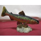 Beswick Golden Trout No 1246 black Beswick back stamped and impressed number to base, overall