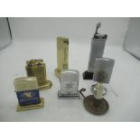 3 Zippo style desk lighters for US Army Attache, North American Life Insurance Company, Raymond