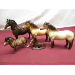 Two Beswick Highland ponies "Mackionneach" no.1644 H18cm, with manufacturers mark, Beswick