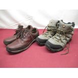 Pair of as new Merrell walking boots size 12 and a pair of Clarks Gor-tex cushion plus brown leather