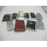 Collection of Ronson lighter cigarette cases (10)